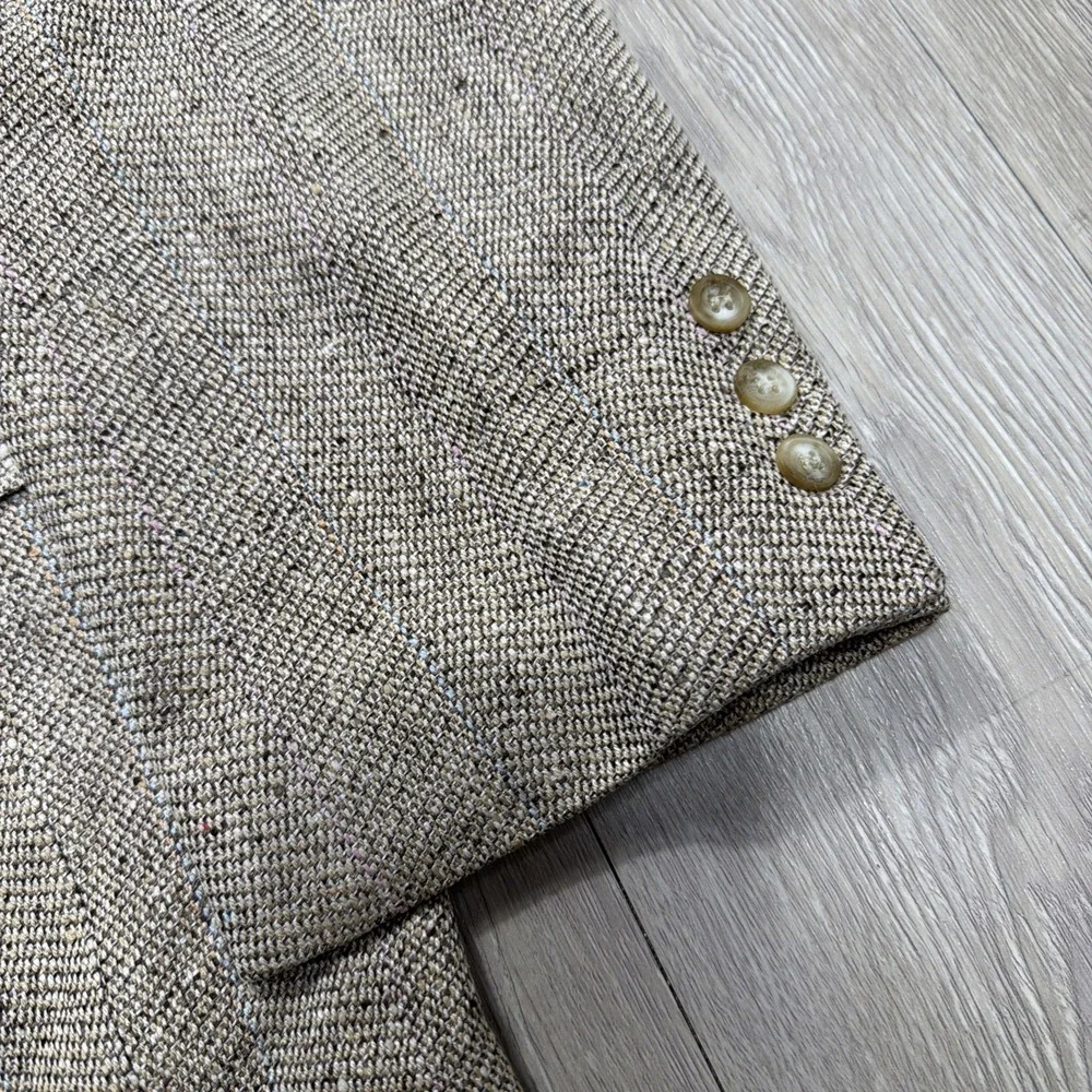 Vintage 1980s BURBERRY‎ Pure 100% Silk Tapestry Woven Sport Coat Blazer Mens 42